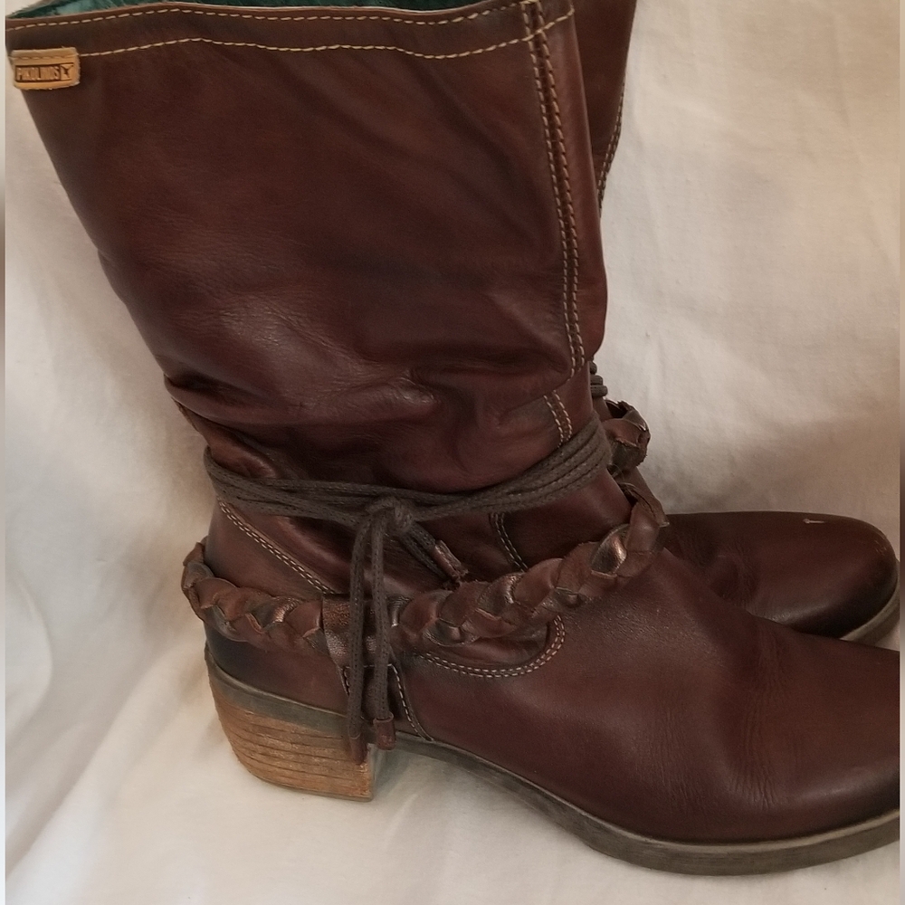 Pikolinos vintage womens brown leather ankle boot size 40 US 9 1/2 - Picture 3 of 11